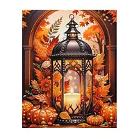 Autumn Lantern Pumpkin - Pearls Painting