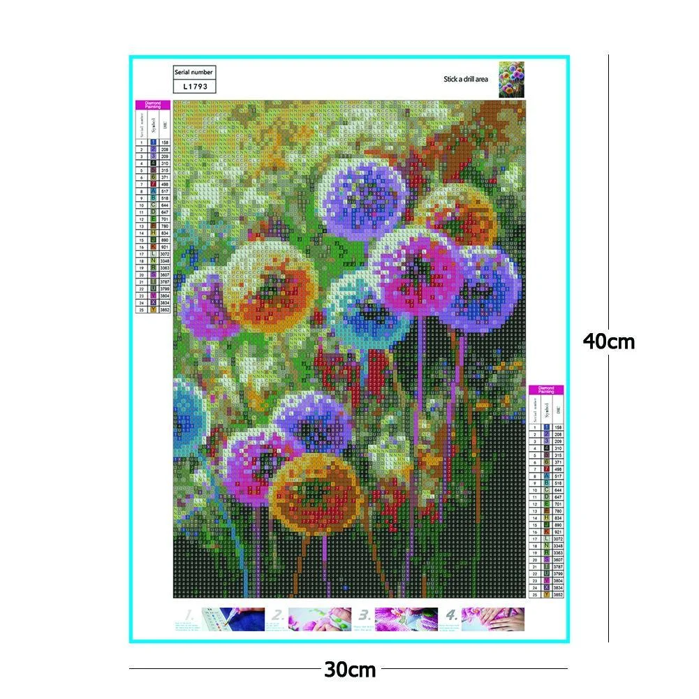 Diamond Painting - Partial Round Drill - Dandelion(30*40cm)