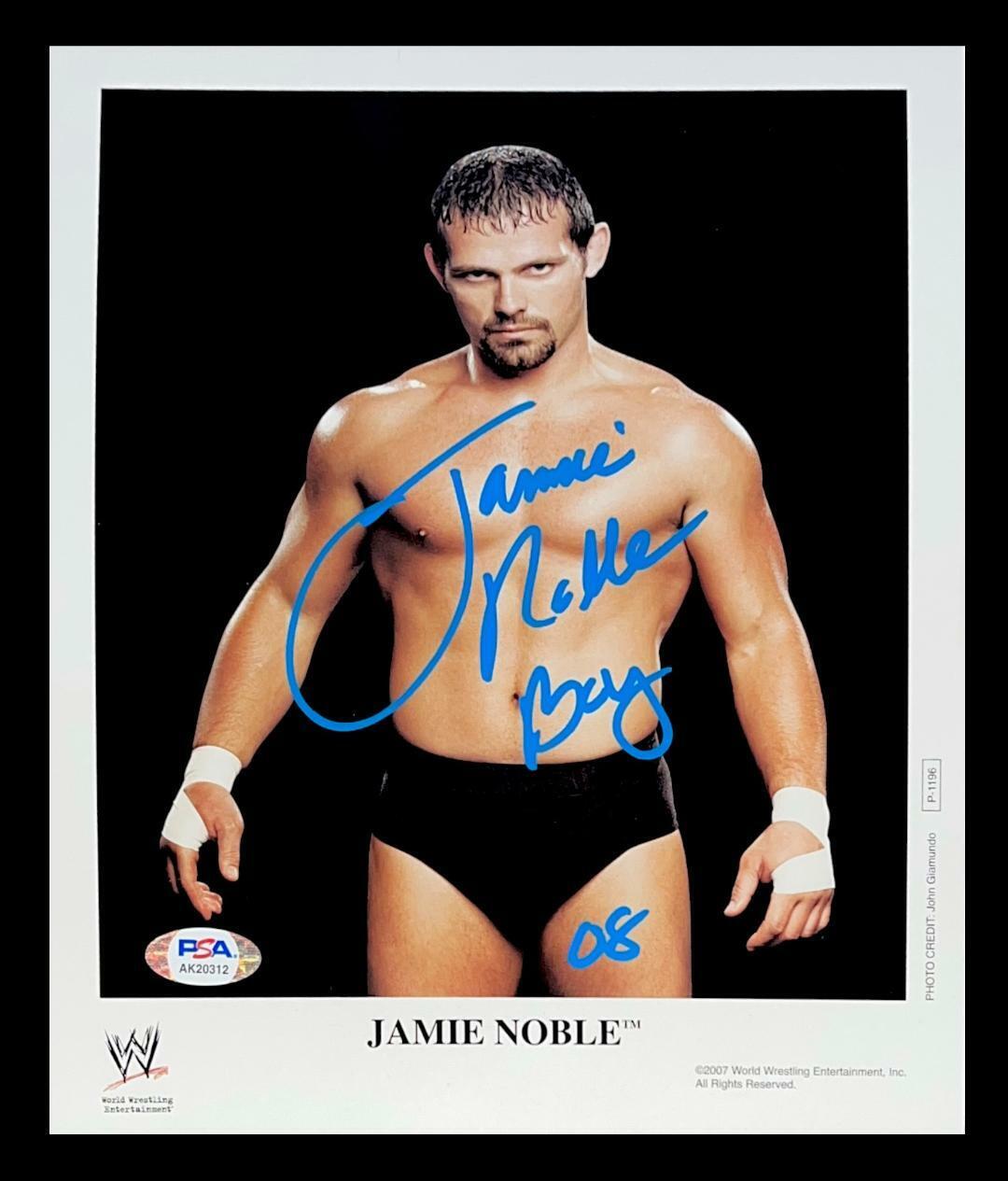 WWE JAMIE NOBLE P-1196 HAND SIGNED 8X10 PROMO Photo Poster painting WITH PROOF AND PSA DNA COA