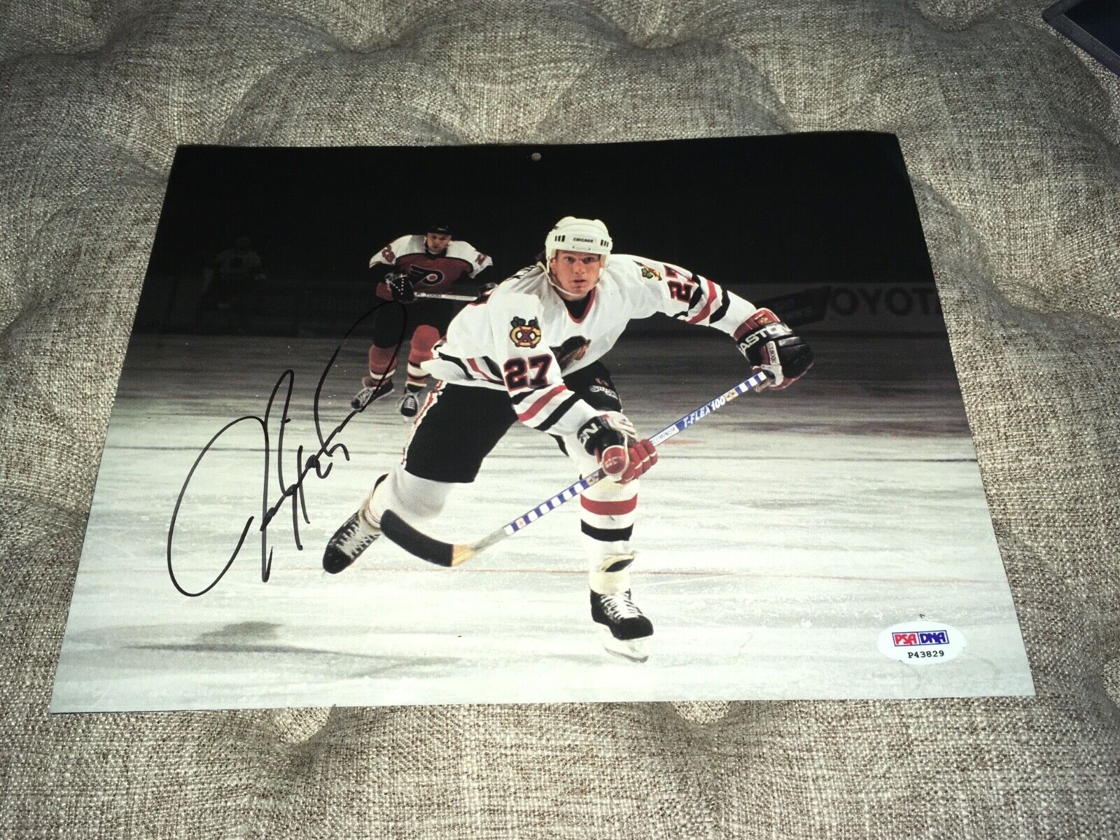 Jeremy Roenick Chicago Blackhawks Signed Calendar Page PSA/DNA Sticker Only