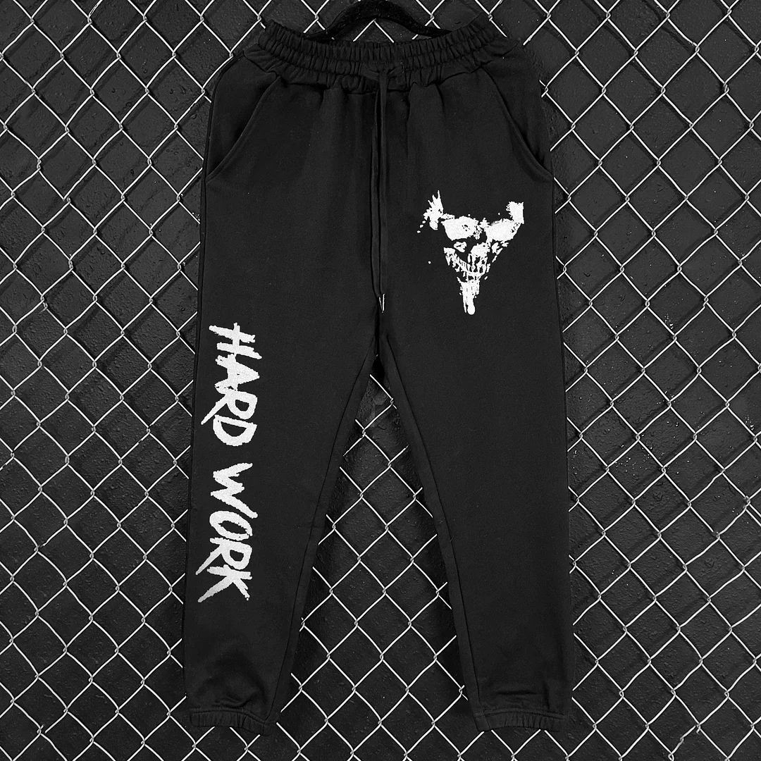 Livereid Hard Work Betrays No One Print Men's Sweatpants