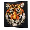 DIY Pre-Framed Tiger Button Art Canvas Kit