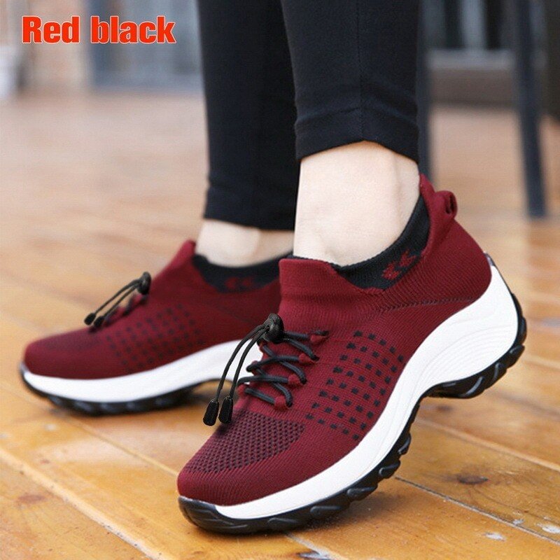 2021 Women Flat Platform Shoes Woman Sneakers for Women Breathable Mesh Tenis Ladies Shoes for Sock Sneakers Zapatillas Mujer