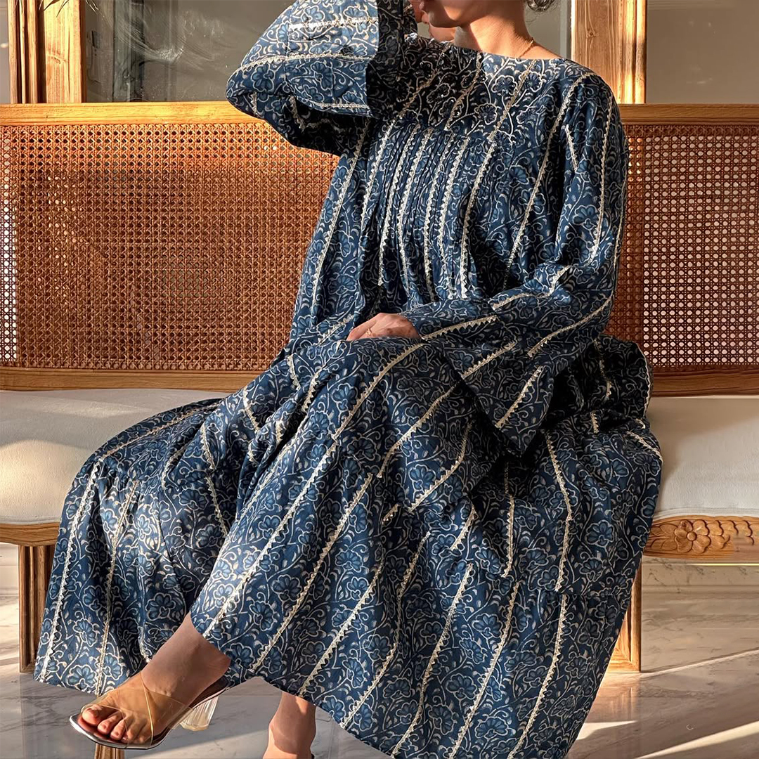 Women's Middle Eastern Vintage Casual Jalabiya