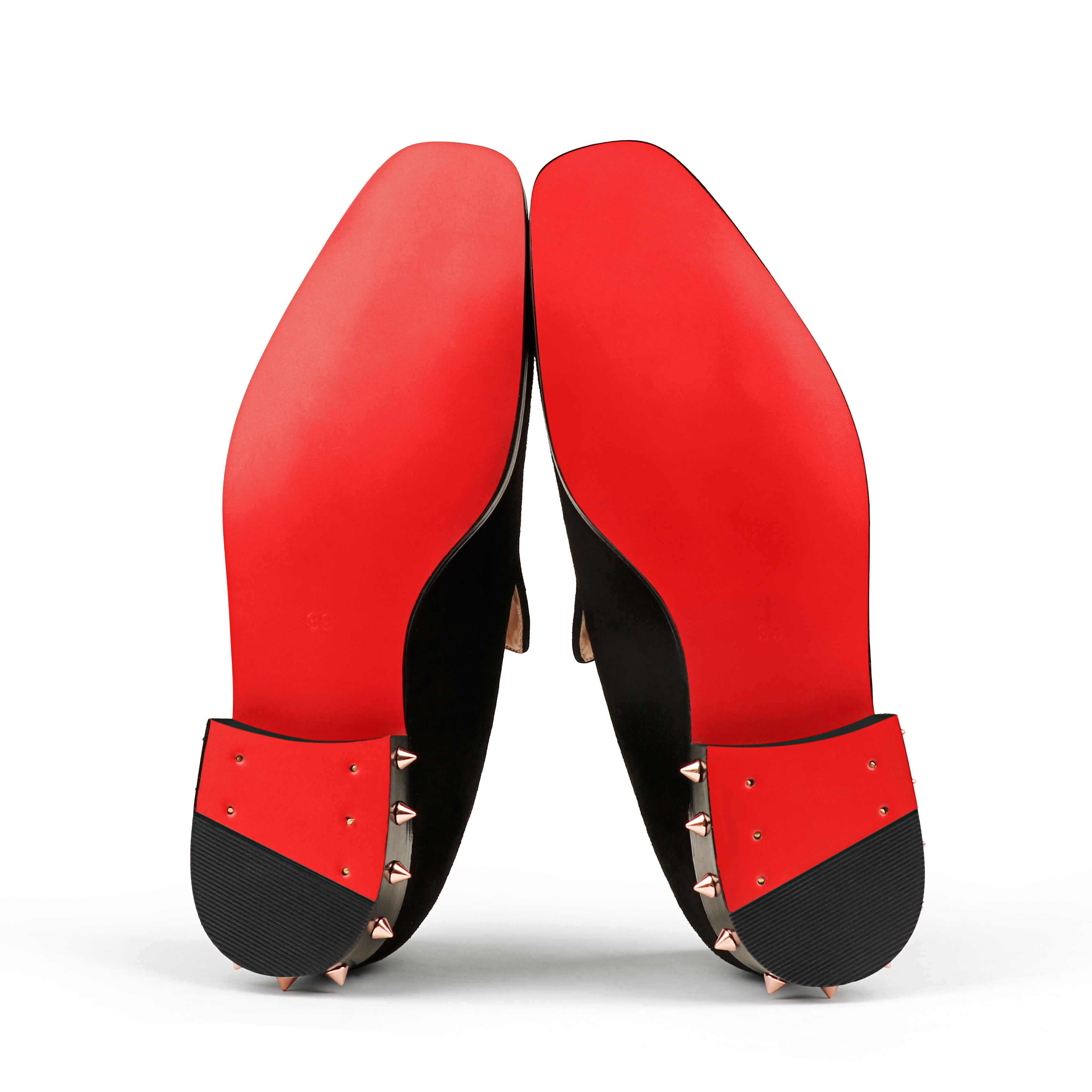 Merumote Gentleman's Oxford Red bottom Shoes Rivet Suede Party Wedding Banquet Shoes-MERUMOTE