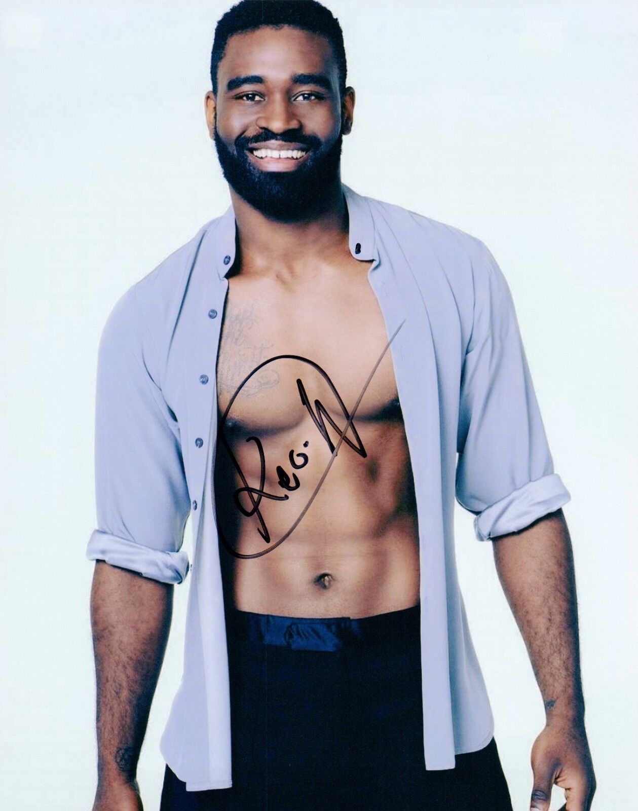 Keo Motsepe Signed 8x10 Photo Poster painting DANCING WITH THE STARS Hot Sexy Shirtless Pose COA