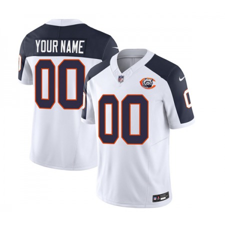 Men's Chicago Bears Active Player Custom 2023 F.U.S.E. White/Navy Throwback Limited Stitched Football Jersey TU4R