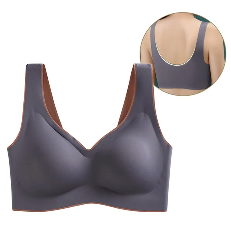 Women Bra Latex Push Up Bras Seamless Bralette Female M-XXL Plus Size Bra Tank Tops Gathers Shockproof Pad Brassiere Underwear