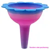 Gradient Color Diamond Painting Organizer Funnel Morning Glory Design Portable Drill Funnel for DIY Craft Easy Transfer Tools (Style A)
