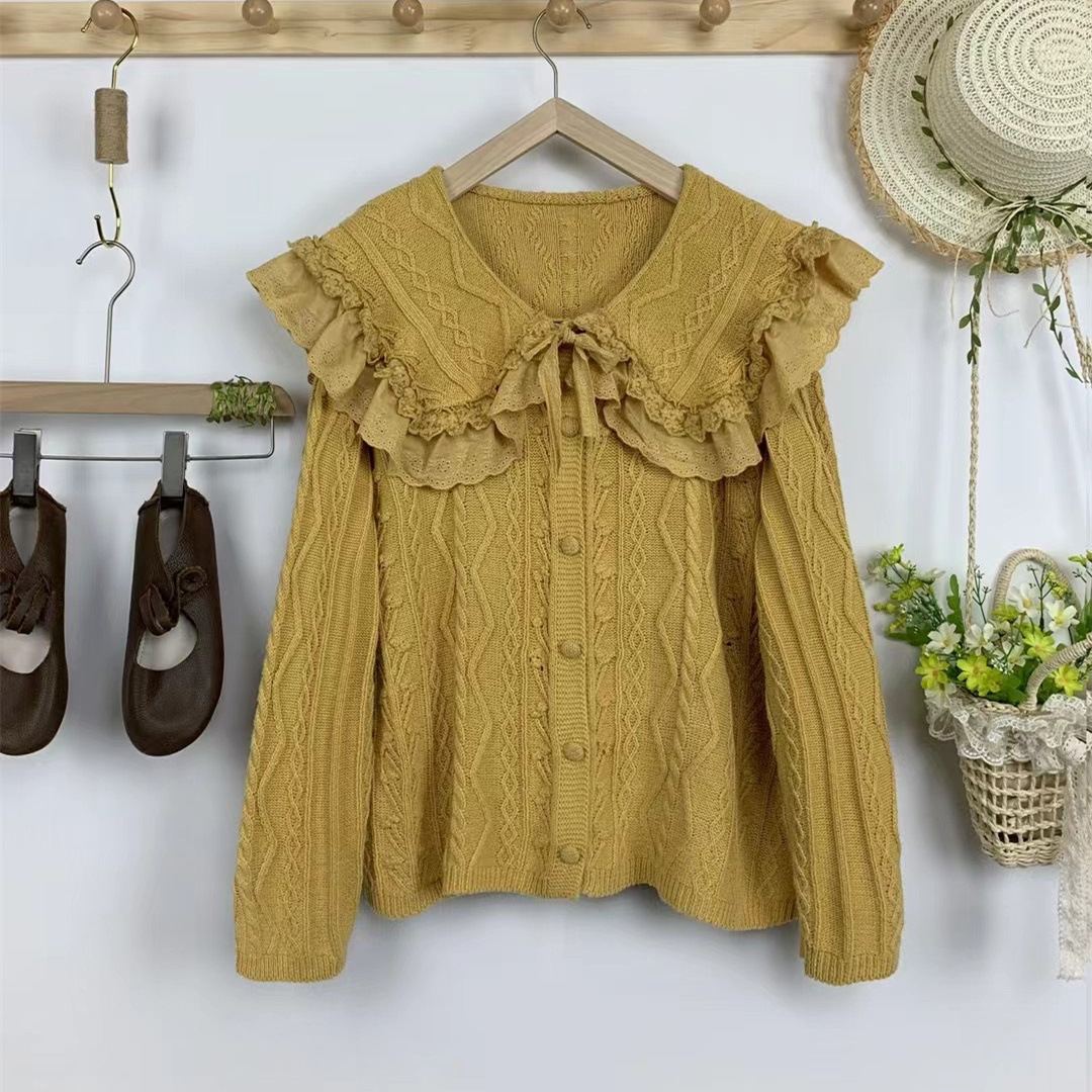 Chicfifth Sweater Women Winter Long Sleeve High Quality Autumn Vintage Top Knitted Cardigan