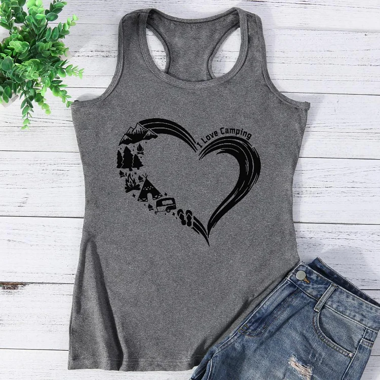 Camping Love Camping Heart Vest Top-Annaletters