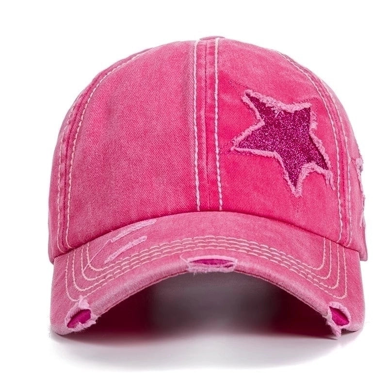 Unisex Streetwear Star Curved Eaves Baseball Cap