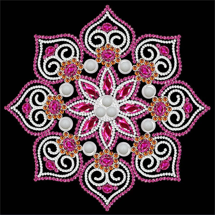 Mandala 30*30CM(Canvas) Special Shaped Drill Diamond Painting gbfke