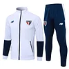 Joyfball 2024/2025 S&atilde;o Paulo Long Zipped Jacket White Football Shirt 1:1 Thai Quality