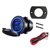 Car Charger Dual USB 12V-24V QC 3.0 Cigarette Lighter Socket with Touch Switch