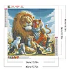 Lion tigre chat-perceuse ronde peinture diamant-40*40cm