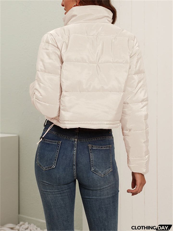 Winter Fashionable Women's Warm Crop Down Coats