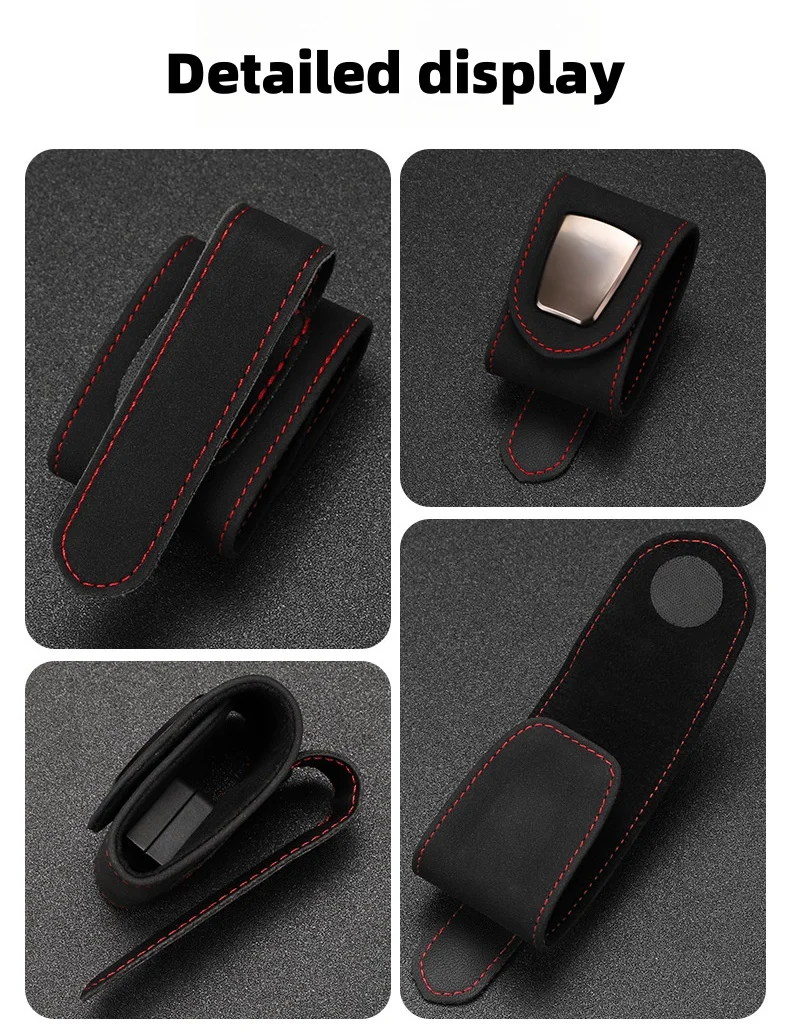 High-end suede car glasses protective clip