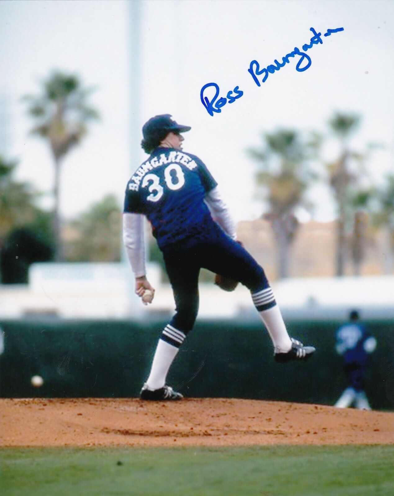 ROSS BAUMGARTEN CHICAGO WHITE SOX ACTION SIGNED 8x10