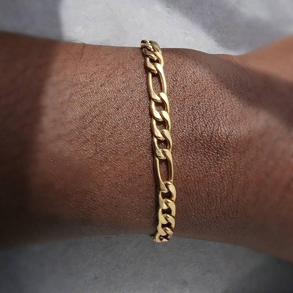 4MM Figaro Link Bracelet Simple Punk For Men Jewelry-VESSFUL