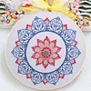 【Limited Stock Sale】Rain Lotus-DIY Embroidery Kit with Pattern Cotton Threads Needles Hoop 30*30cm/11.81*11.81in tapestrymarket