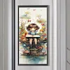 Diamond Painting -DIY Round Drill Forest Girl and the Book(30x70cm)