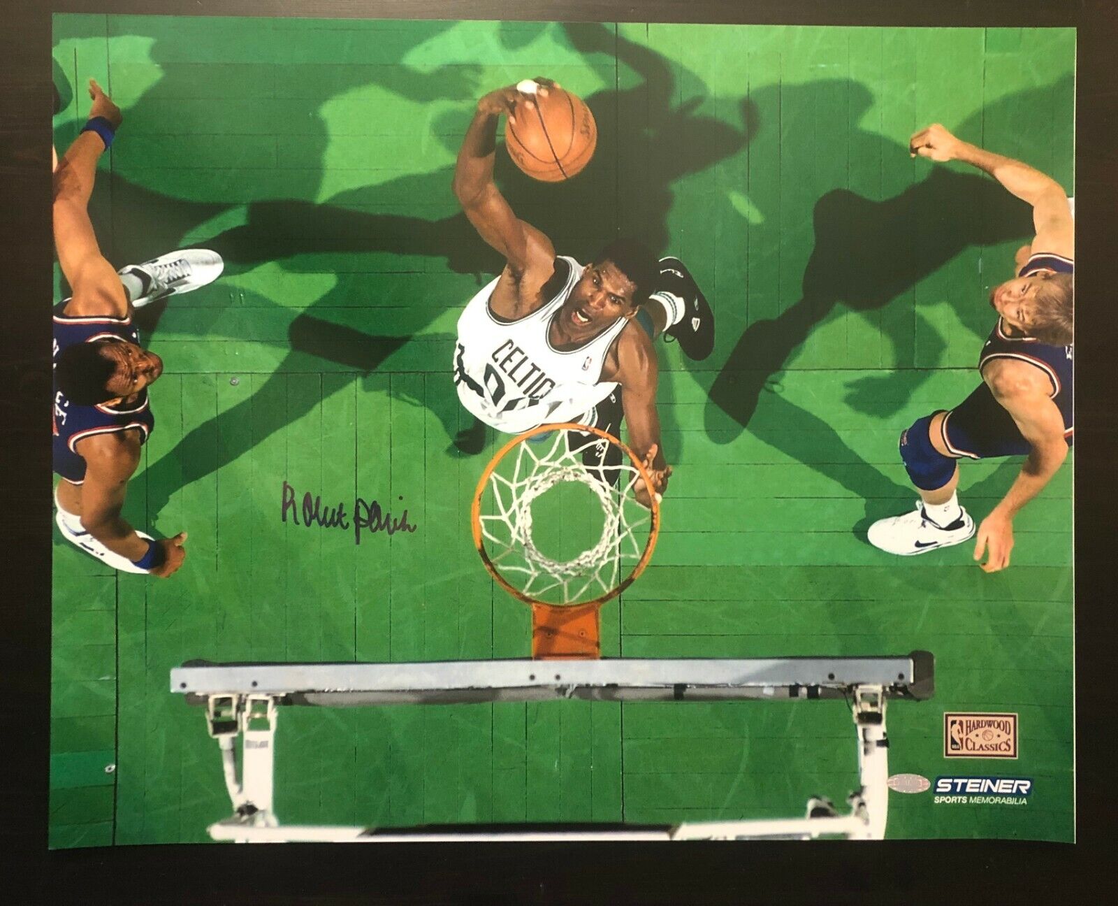 ROBERT PARISH SIGNED AUTOGRAPH 16X20 Photo Poster painting - CHIEF, BOSTON CELTICS, HOF, STEINER