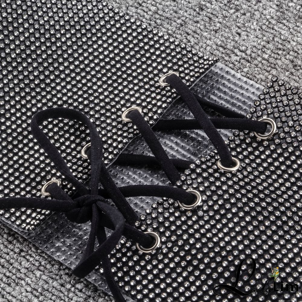 Fashion Beaded Lace-Up Waist Belt