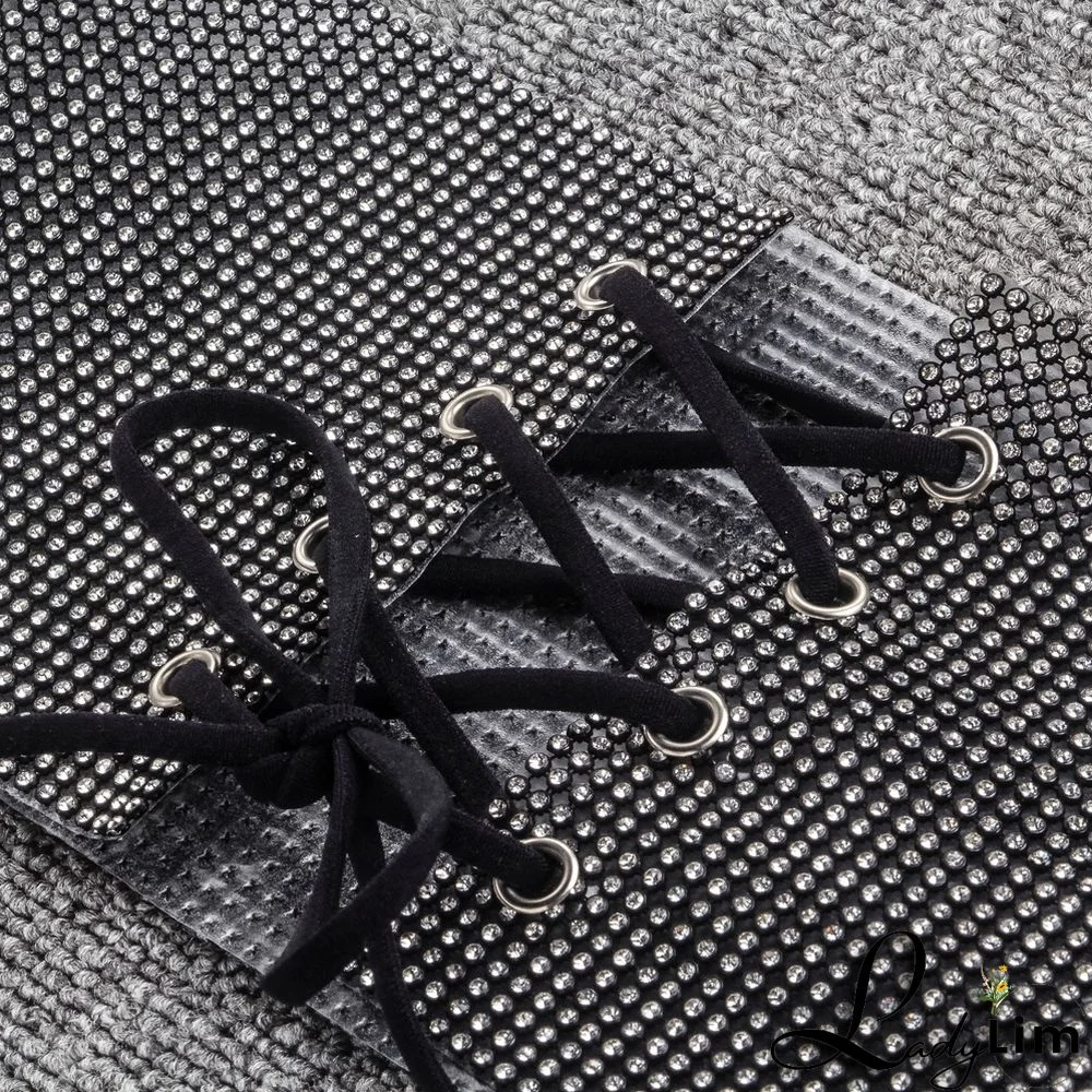 Fashion Beaded Lace-Up Waist Belt