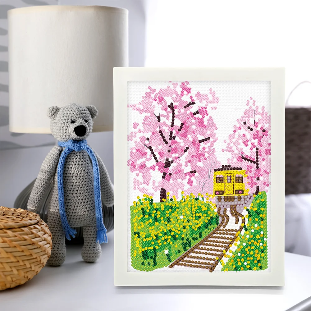 DIY Landscape Full Drill Diamond Painting for Beginners(Canvas|15*20cm)【with Plastic Frame】