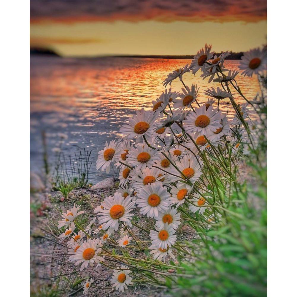 

Sunset Flowers - Round Drill Diamond Painting - 30x40cm, 501 Original