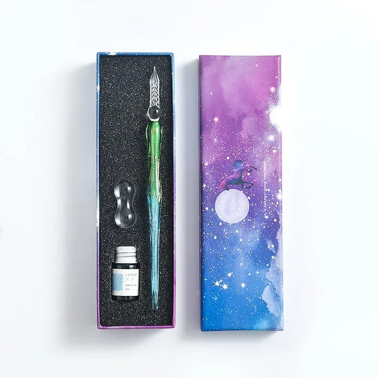 Calligraphy Glass Dip Pen Ink Set