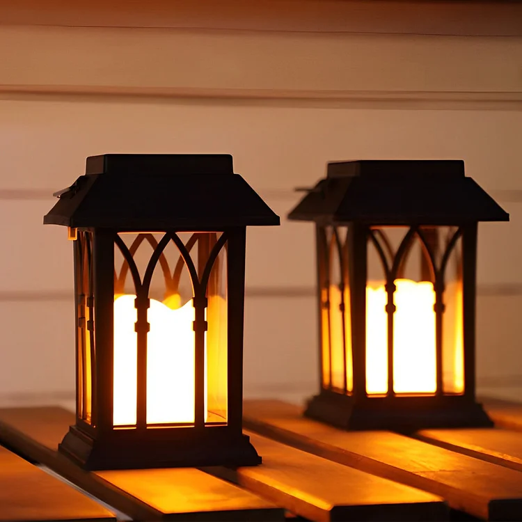 Portable Lantern Waterproof LED Intelligent Black Solar Outdoor Lights - Appledas