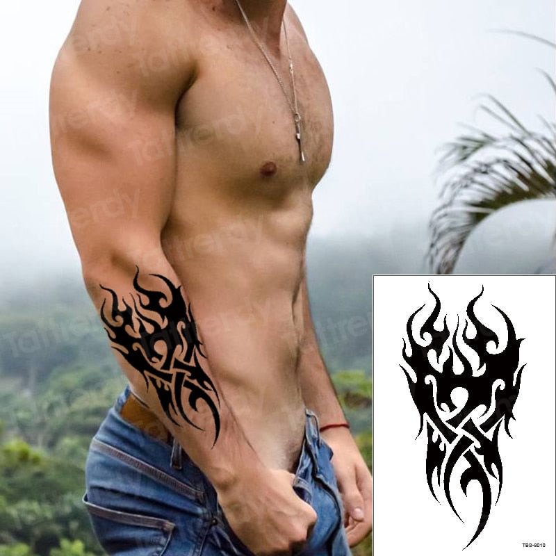 Temporary Tattoo Sticker Lotus Dreamcatcher Fake Tatto henna Tatoo Waterproof  Back leg Abdomen Arm tatouage Women Men Beach new
