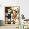 Boy And Girl-11CT Stamped Cross Stitch 40*50cm/15.75*19.69in
