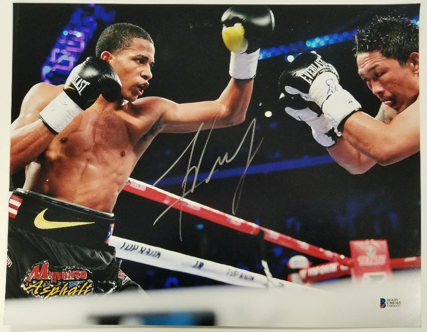 FELIX VERDEJO Signed 11x14 Photo Poster painting Auto El Diamante Boxer (A)~ Beckett BAS COA