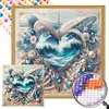 Blue Heart- Round AB Drills Diamond Painting(35x35cm)
