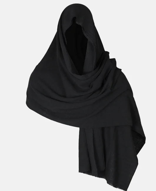 Wasteland  Linen Solid Color With Hooded Cape Scarf 