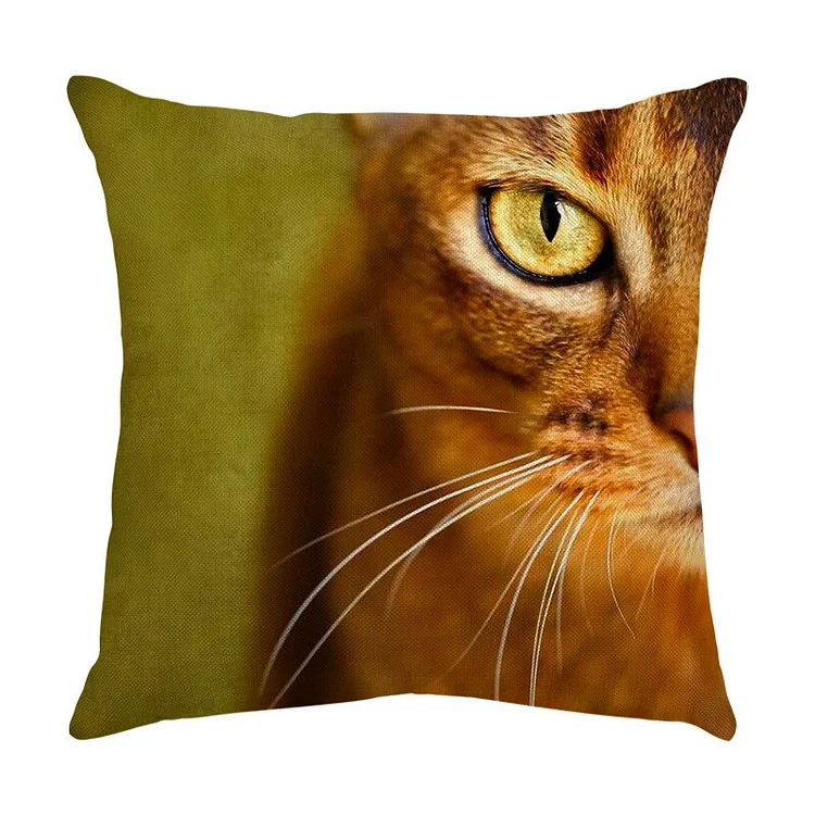 45x45cm cute cat sofa decorative cotton and linen pillow case home decor pillow case decorative pillows