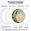 (18.5cm)DIY Acrylic Jigsaw Puzzle Window Hanging with Hanging Chain DIY Stained Glass Decoration Round Window Puzzle Decor for DIY Craft Project (Sleep Cat)