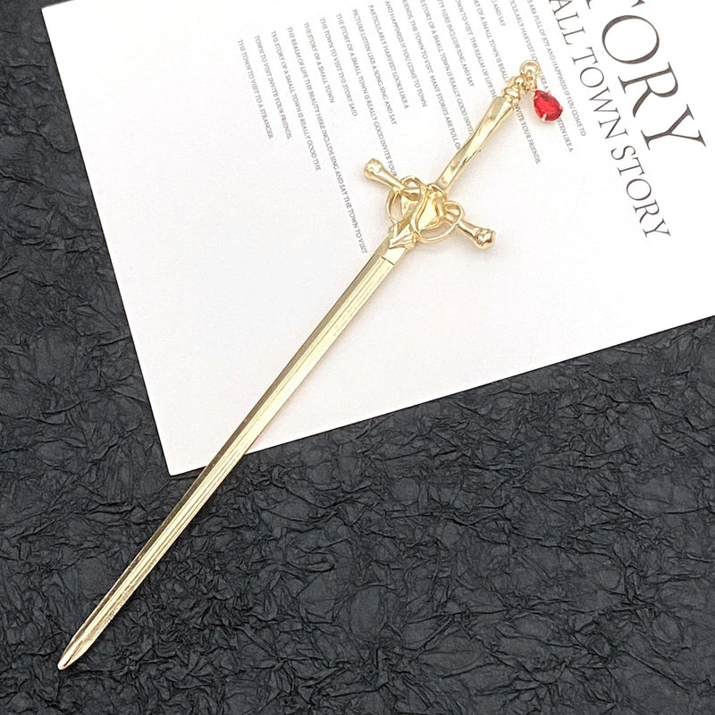 Unisex Chinoiserie Retro Ethnic Style Geometric Sword Alloy Plating Hairpin