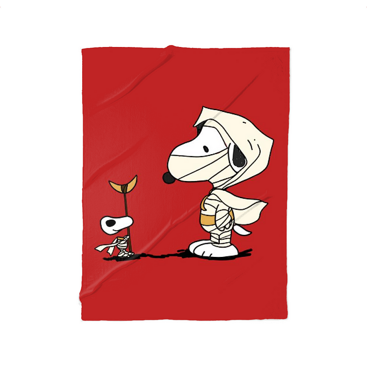 Snoopy Cosplays As Moonlight Knight, Snoopy Fleece Blanket