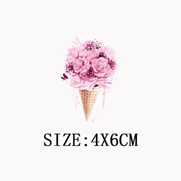 Beautiful Flowers Thermal Sticker On T-shirt DIY Washable Iron On Transfer For Clothing Funny Design Patches On Clothes Applique