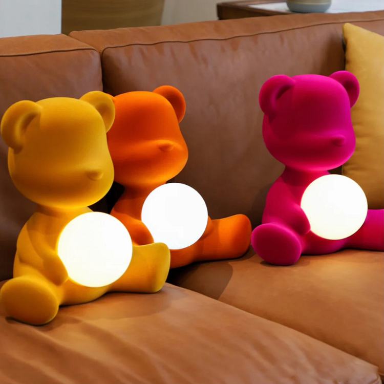 Creative Teddy Bear Night Light - Cartoon Room Decoration Table Lamp With Rechargeable LED - Appledas