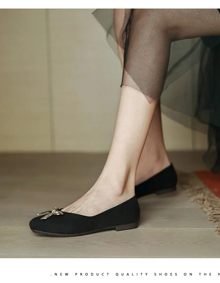 Rhinestone Bow Elegant Shoes