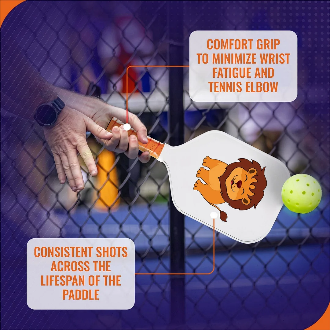 Lightweight Durable Fiber Glass Pickleball Paddle - Perfect for All Levels