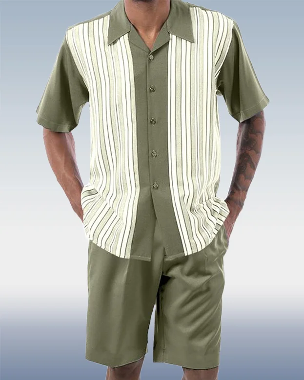 Suitmens Men's Simple Casual Walking Set  0372