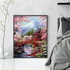 Snow Mountain And Plum Blossom-14CT Stamped Cross Stitch 45*55cm/17.72*21.65in tapestrymarket