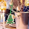5Pcs Christmas Tree - Cross Stitch Wood Embroidery 10cm