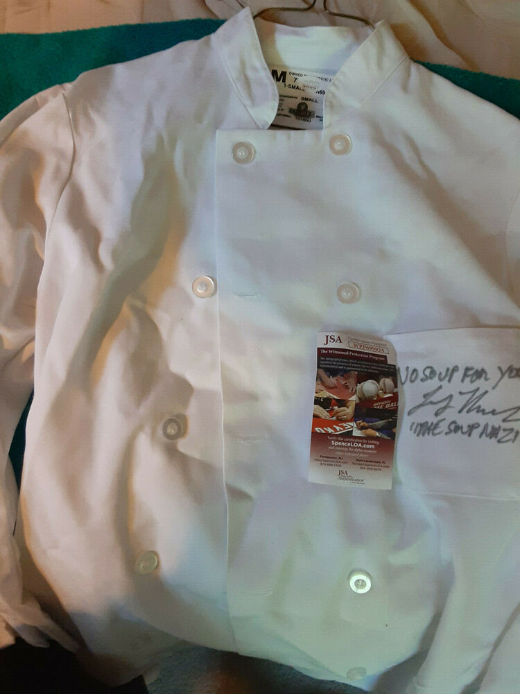 Seinfeld Soup Nazi  autographed Jacket & Photo Poster painting  JSA Certified No Soup for you